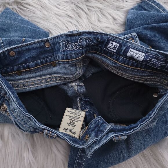 Miss Me JPW5069-3 Women's Sz 28 Low Rise Bootcut Denim Blue Jeans - Picture 12 of 14